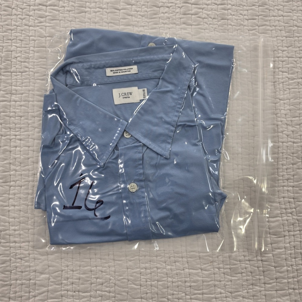 J. Crew Shirt Men's XL (17 1/2 - 18) Short Sleeve Button Up Collared Stretch - Picture 12 of 12